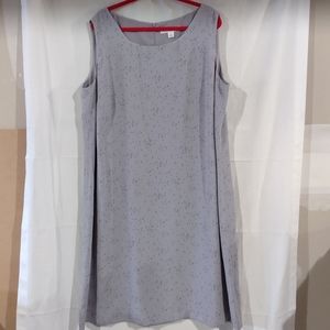 Josephine Chaus Women's Lavender  With Black Dots Sleeveless Dress Size …